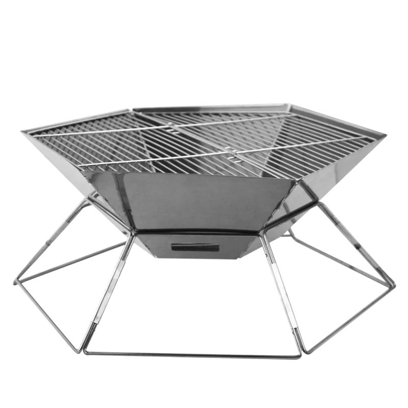 

New design stainless steel Hexagon charcoal BBQ brabecue grills for sale