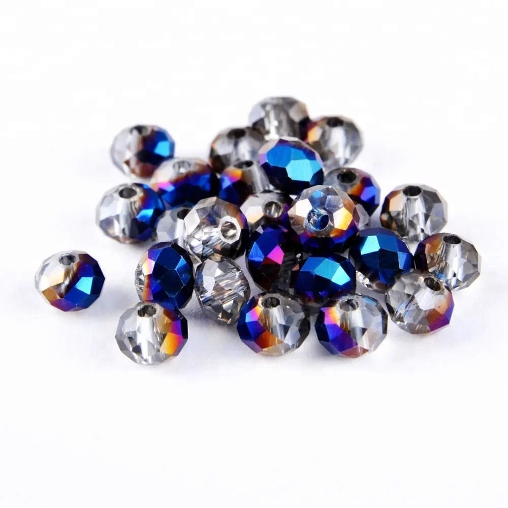 

Factory rondelle beads 4-10mm crystal glass beads DIY jewelry factory direct sales, Color card