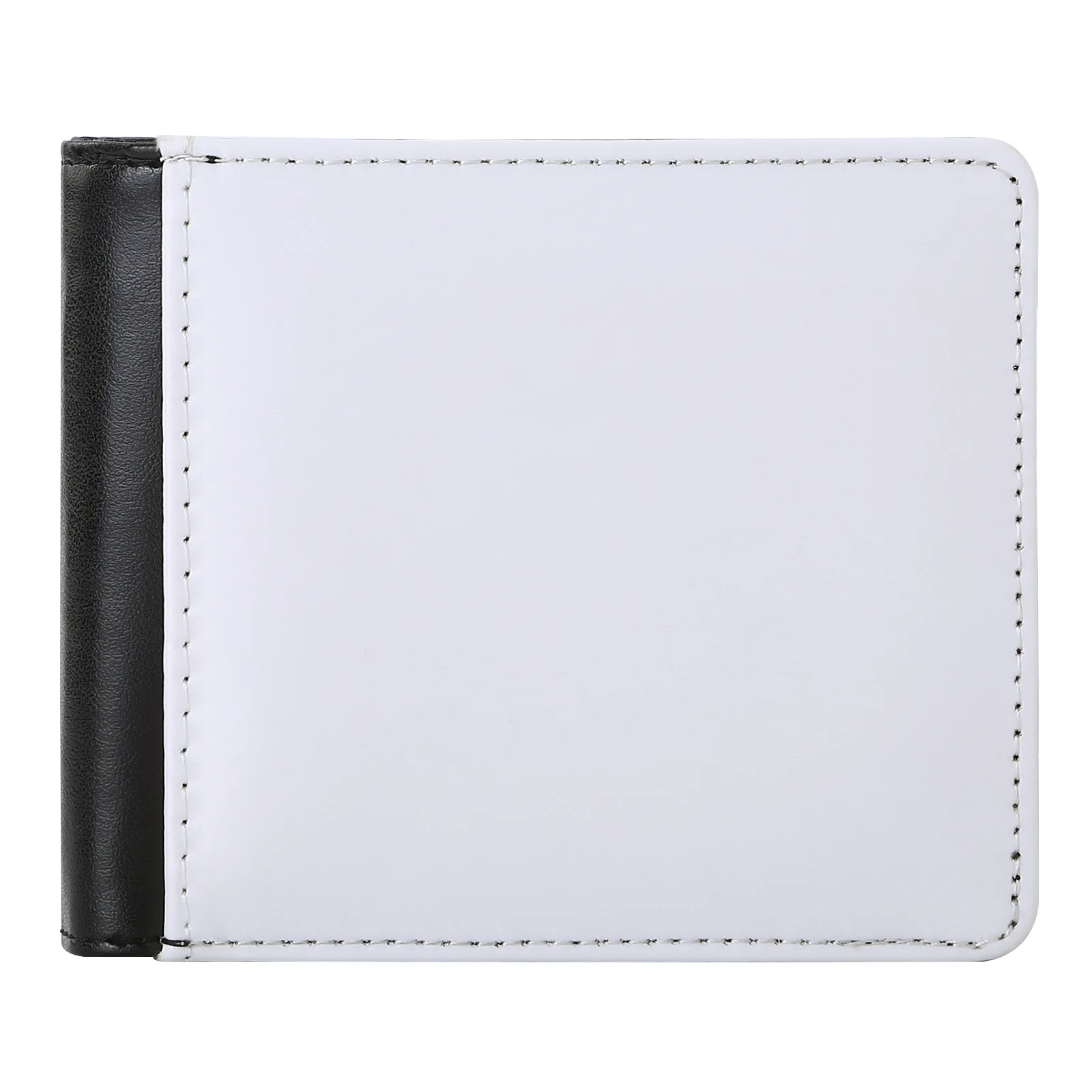 

Custom high quality single side white PU leather blank sublimation mens wallet
