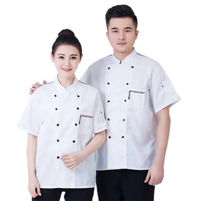 

SunYue White Personalized Customized Chef Jacket Hotel Kitchen Restaurant Chef Coat Uniform