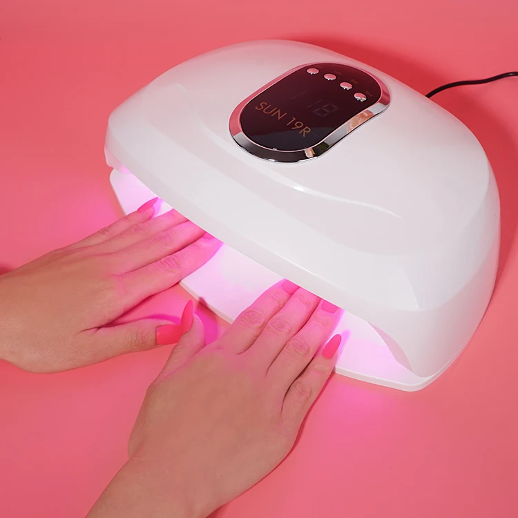 

UV Led Nail Lamp For Nailpolish 22*28.6*8.6cm Red Light 150W SUN 19R LED Lamp