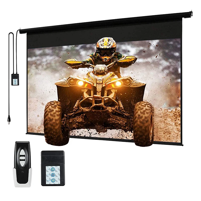 

SNOWHITE China wholesale  inch projector screen motorized projection screen