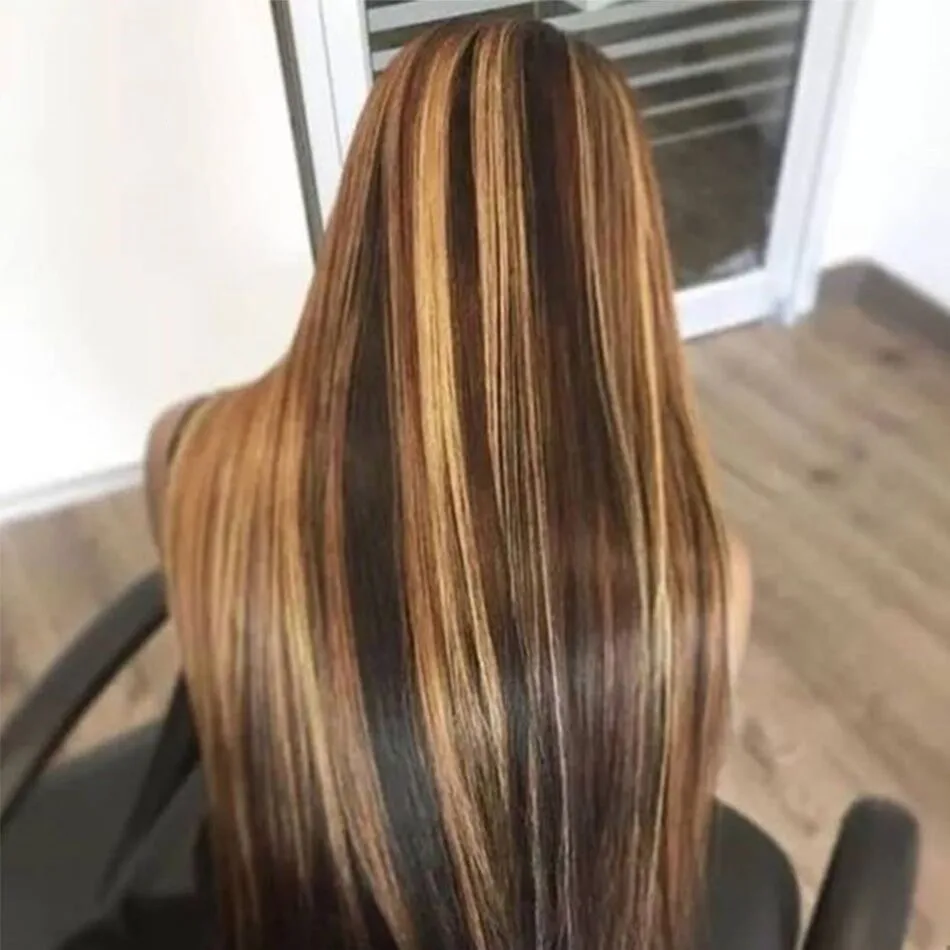 

factory price new style colored human hair lace wig P4/27 human hair lace front wig