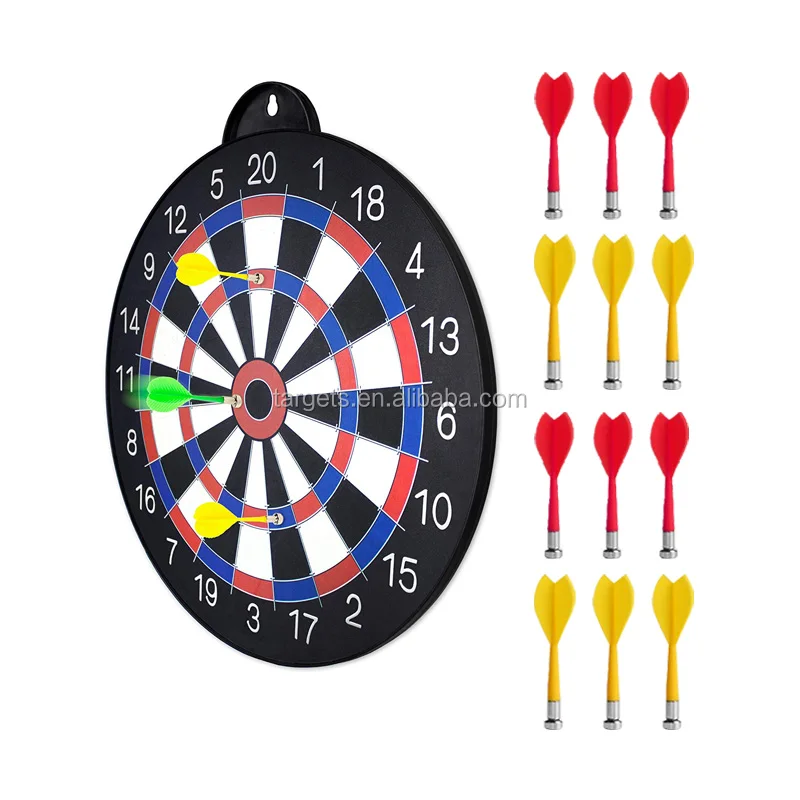 

Regulation Size 2-in-1 Dart Board Game Set with Darts, Muti color