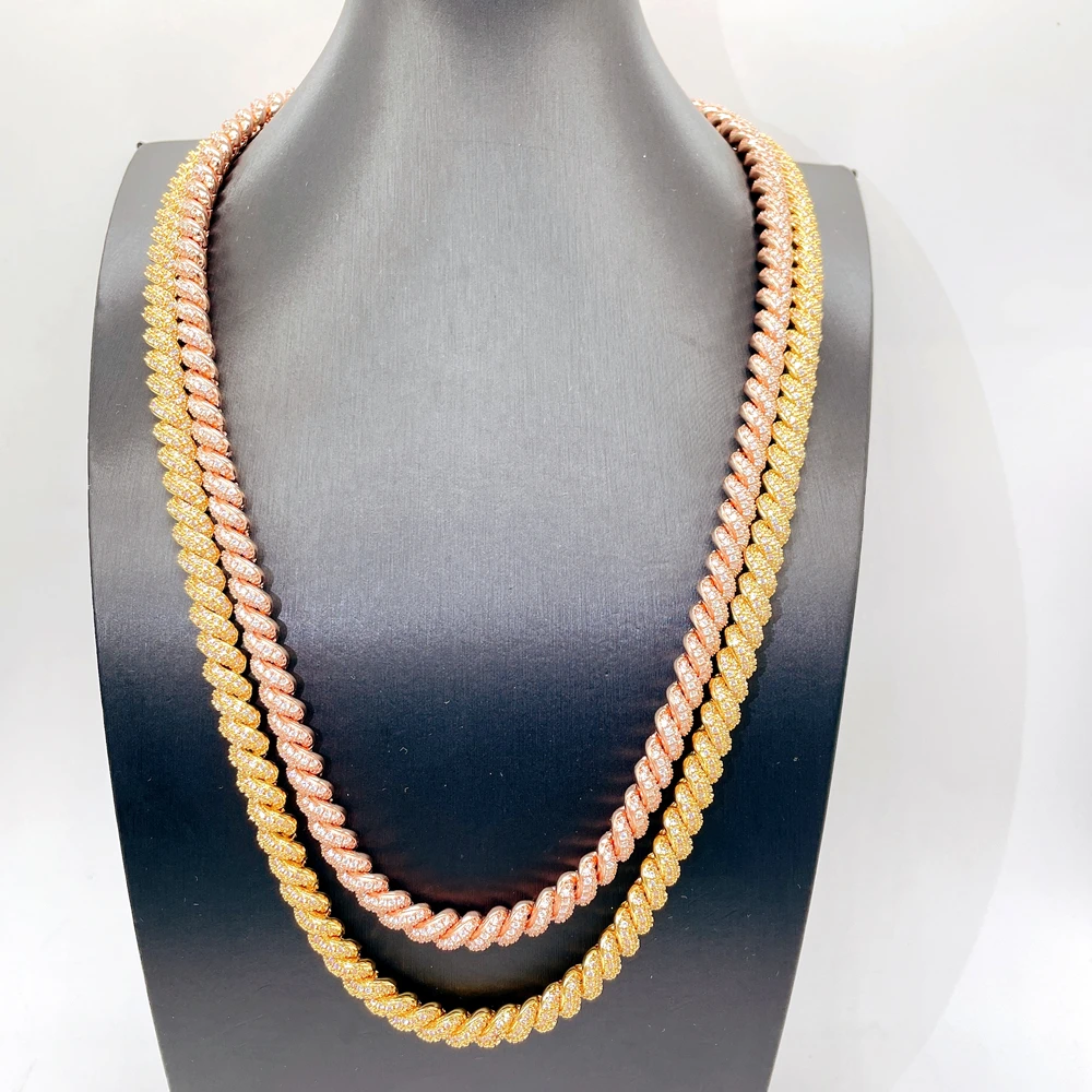 

moissanite necklace s925 with moissanite gold plated rope chain moissanite jewelry