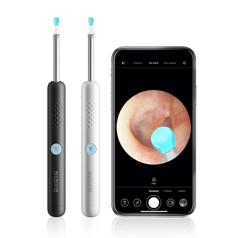 

new arrive bebird R1 visual ear camera wifi HD 1080p ear scope endoscope ear wax cleaner remover, Black, white