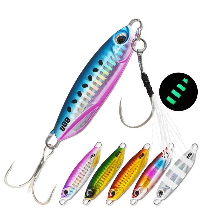 

MICLURE-MJ223-15g/20g/30g/40g/60g-drag metal cast slow fall jig, Vavious colors