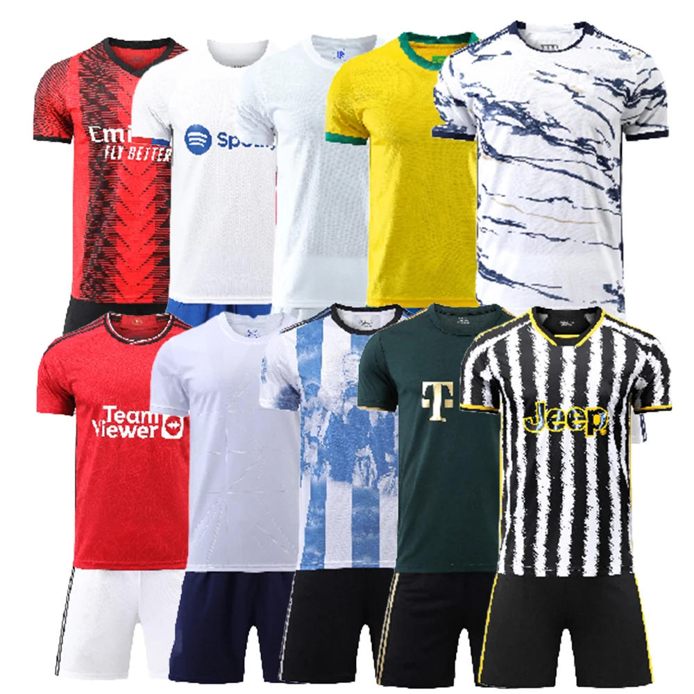 

factory wholesale Premium Quick Dry Soccer Wear Thailand T Shirts Uniform Team Soccer Jersey Sublimation Football Jersey