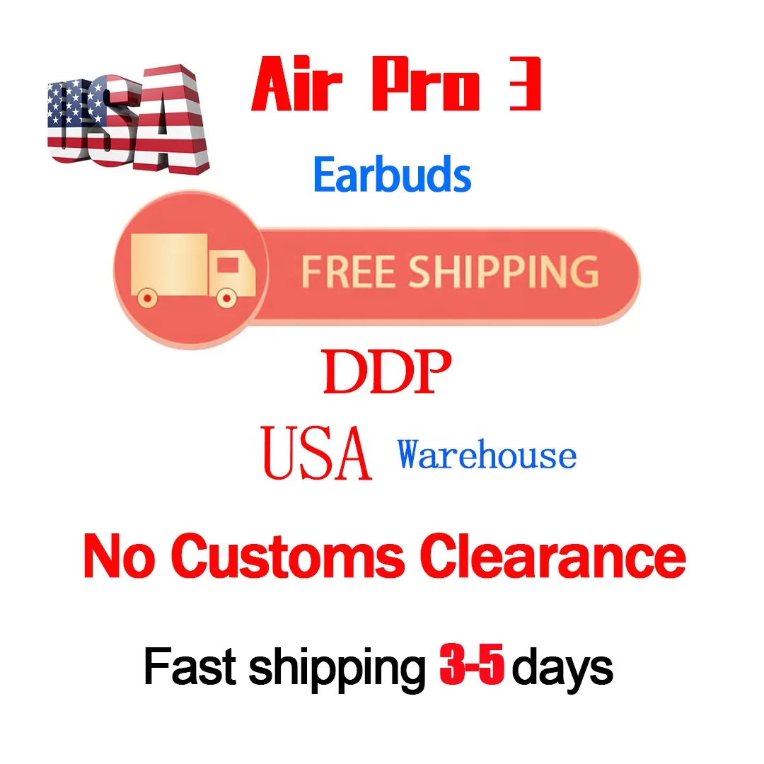 

OB Free Shipping Original Logo 1:1 Aipods Pro Gen 3 Air Pro 3 Tws 5.0 Rename Gps Air 3 Pro Wireless Earphone Earbuds, White
