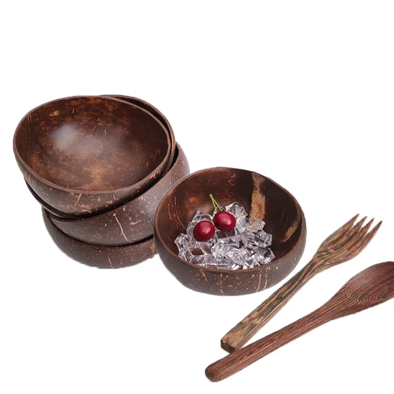 

Fancy Handicraft Gift Set Customized Natural Coconut Shell Bowl with Spoon