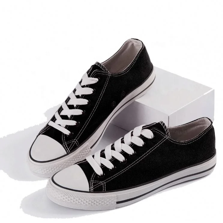 

Us Woman Size White Black Stylish Bulk Sneaker Canvas Shoes Wholesale Ladies White Sneaker, Customized colors