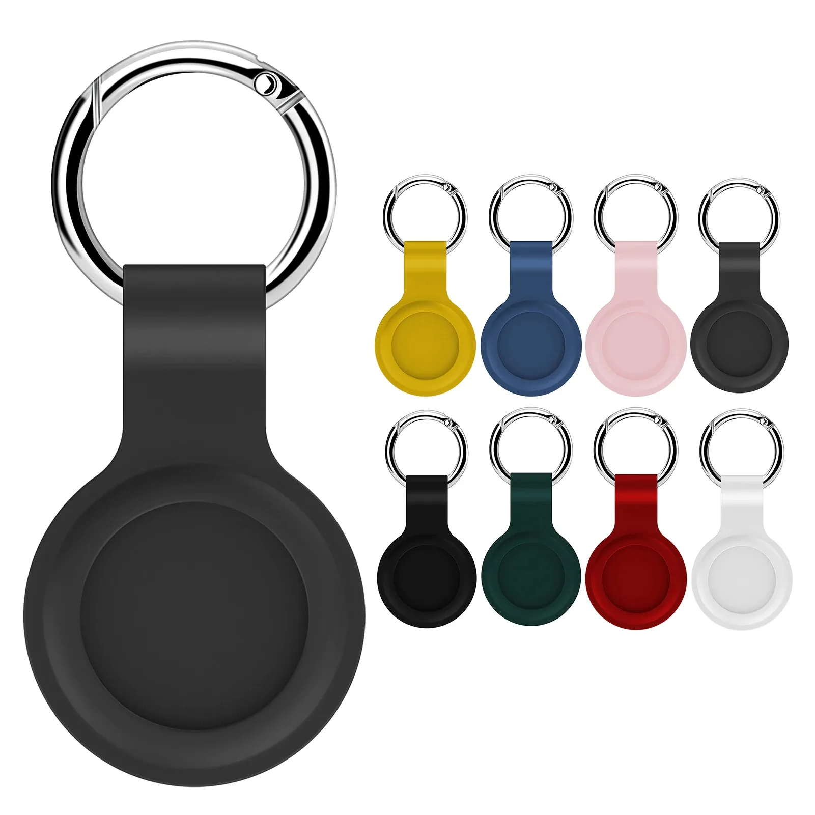 

Logo Customized Silicone Air Tag Case Cover Keychain Key Ring Clip Holder For Airtags Case For Airtag