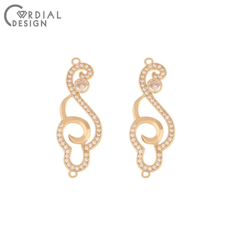 

Jewelry Accessories Cordial Design 30Pcs 12*34MM Jewelry Accessories CZ Charms Hand Made DIY Connectors Earring Making Jewelry