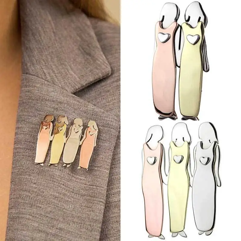 

Family Sisters Brooch Pin Collection, As image
