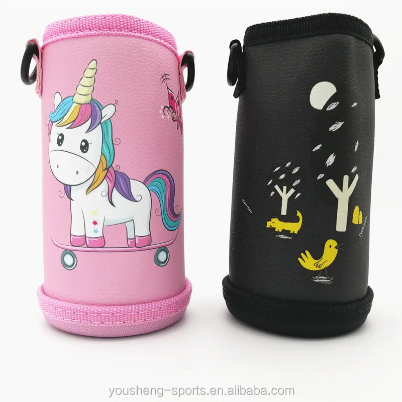 

promotional personalized can coolers Custom Children 550ML Cute Cartoon kids insulated water bottles With Bag