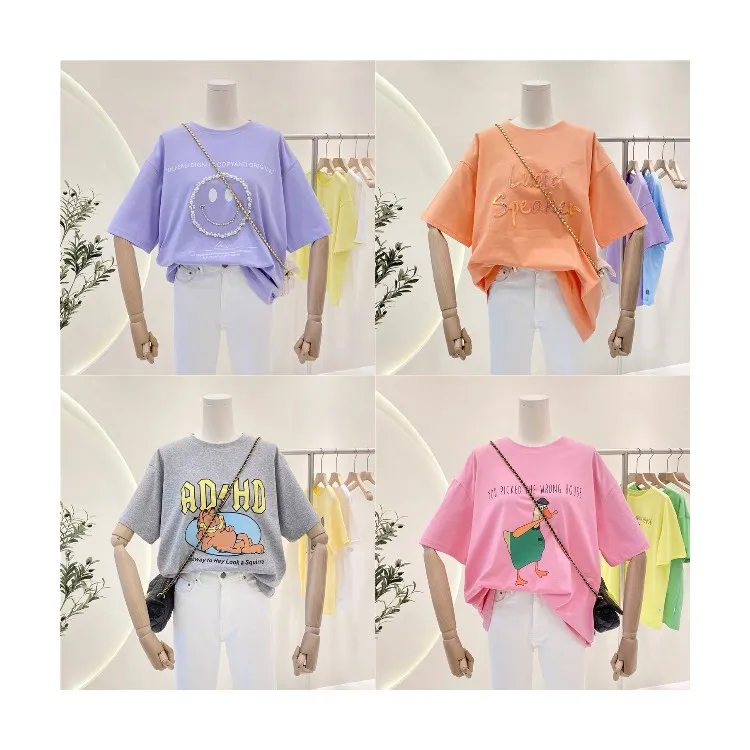 

2021 Summer Trend Ladies T-shirt Fashion Styles Beautiful Price And Quality Pass