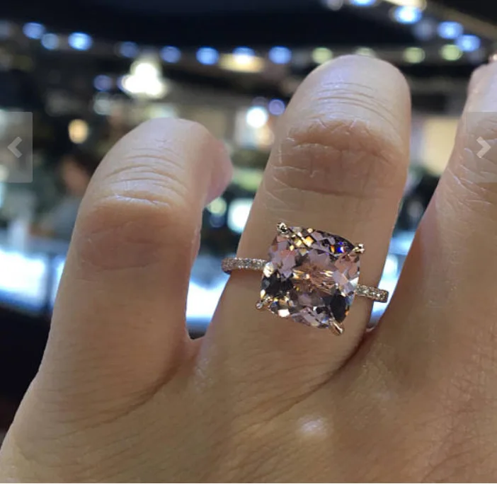 

Fashion Jewelry KYRA0416 Platinum Plated 3A Zircon Ring for women, Rose gold