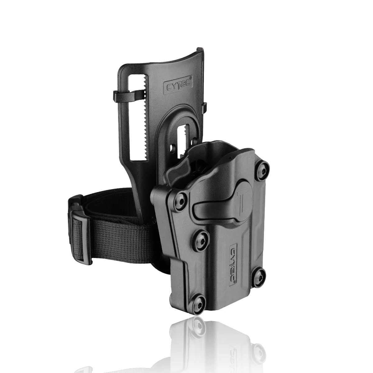 

Tactical thigh holster for glock, cz, beretta, multi fit holster, Black