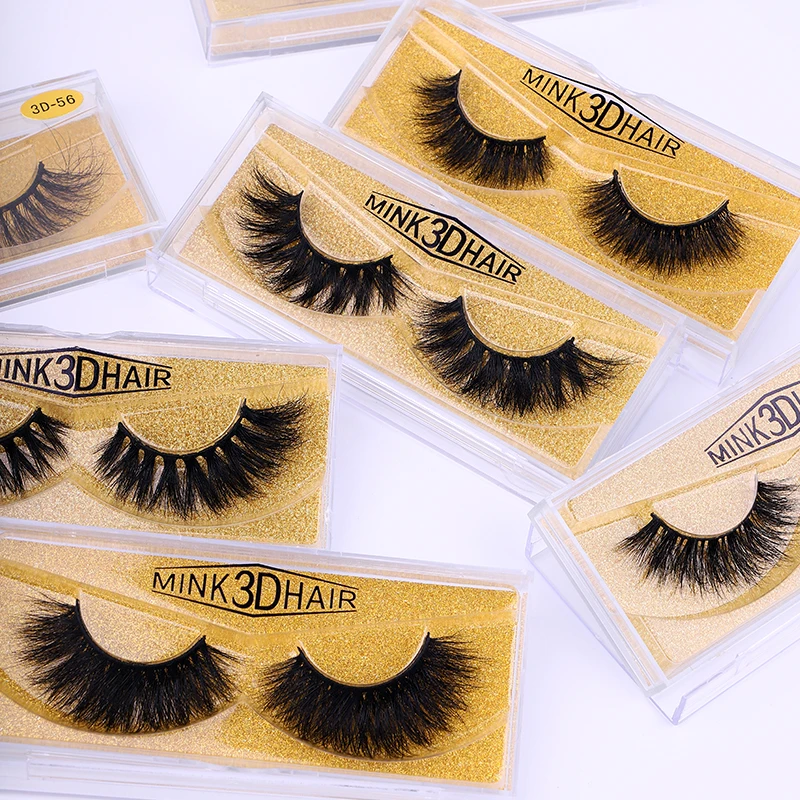 

eyelashes vendor wholesale cruelty free vegan mink strip eyelash with tray no box Siberian mink lashes 5d 15mm lashes, Natural black