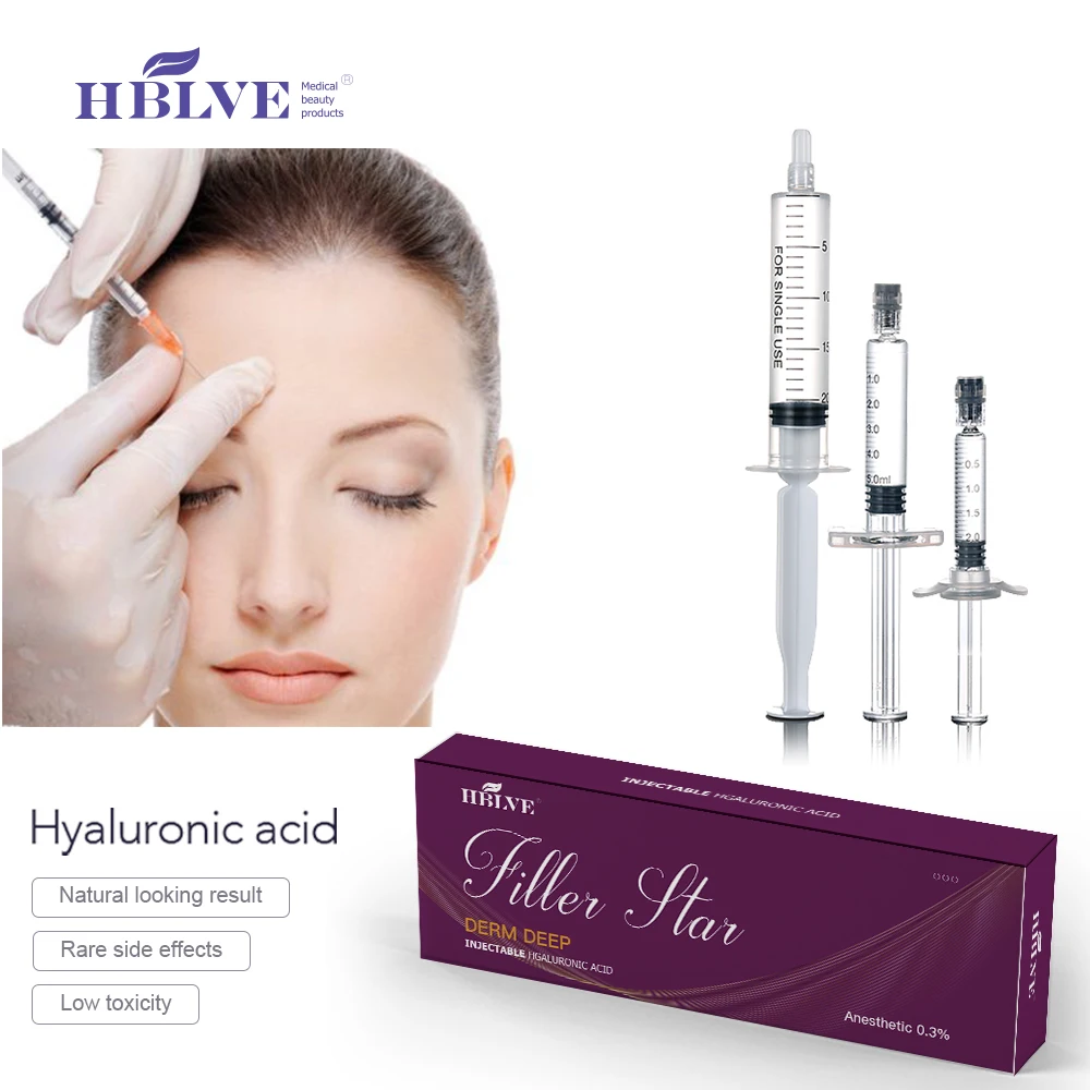 

Anti-Wrinkles Medical Grade Cross Linked Injectable Hyaluronic Acid Deep Dermal Lip Filler