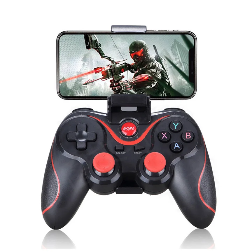 

2021 New joystick wireless game control T3 X3 BT gamepad for android phone joystick ps4, Black white