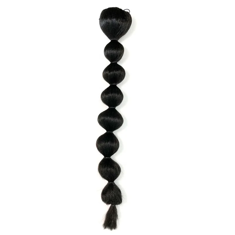 

Bubble Braid Ponytail Wig Twist Ponytail Black Wig Grab Corn Whisker Wig, Picture