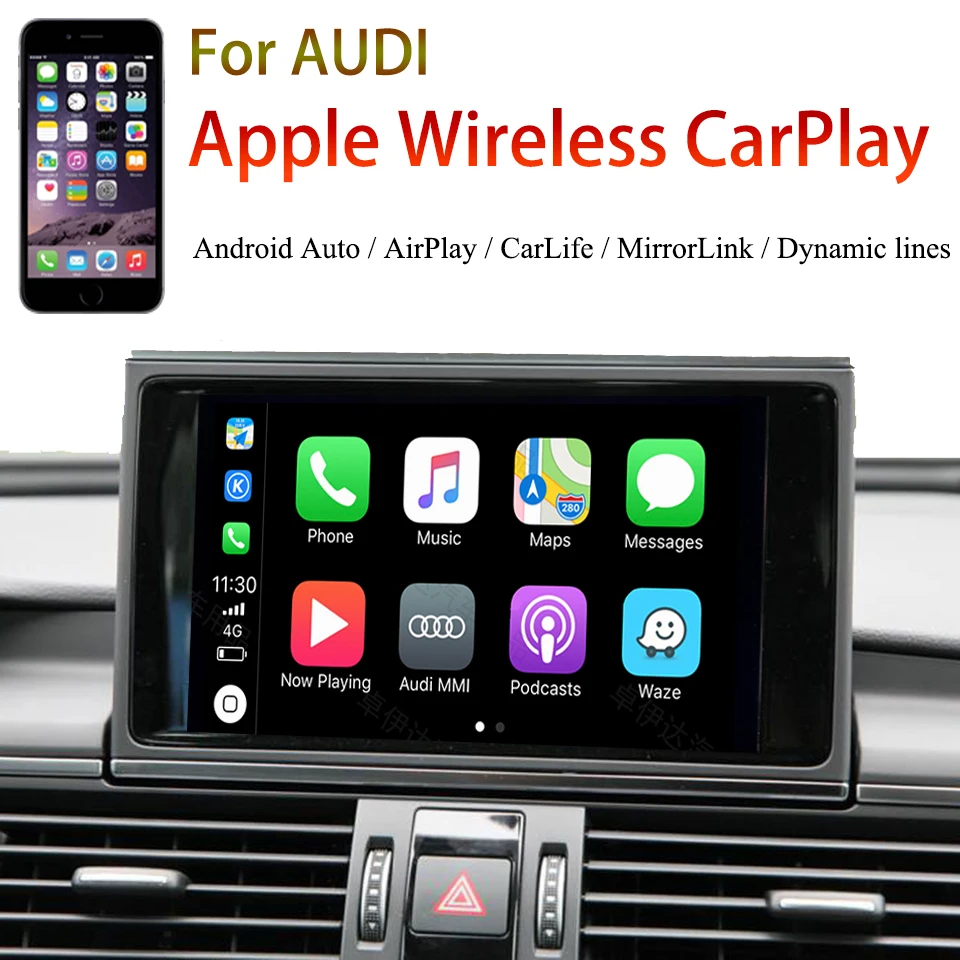 

CarPlay Smart Box Android Auto CarPlay Module for AUDI Carplay A3 A4 A5 Q5 A8 Q7 A6 MMI 3G Plus Factory Infortainment