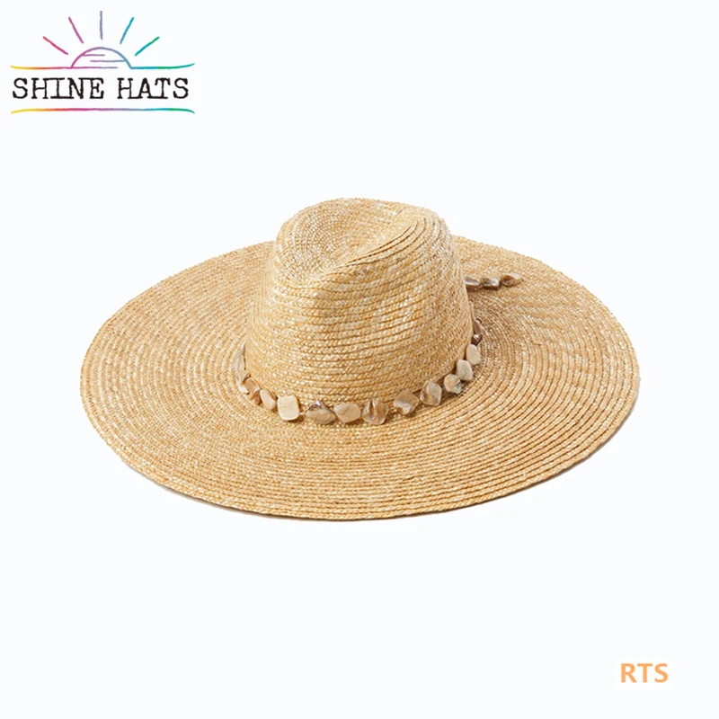 

Shinehats 2021 Panama Straw Hat Sombreros Boater Pearl Usual Life Beach Summer Chapeau Shell Wheat Cowboy OEM Unisex Adults 2pc