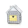 Foreign trade hot sale s925 silver accessories diy fashion plated gold sterling silver loose beads SCC1330