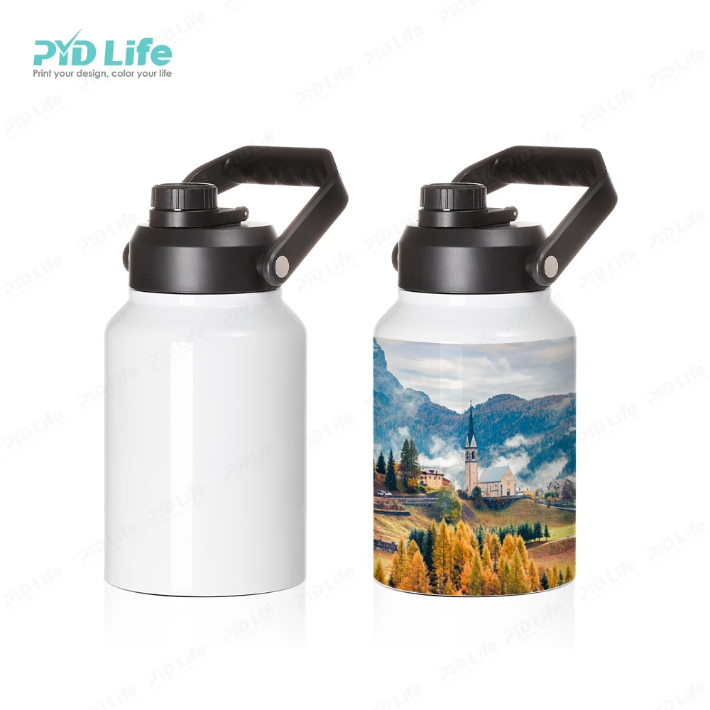 

PYD Life 64 oz Custom Personalized Gift Stainless Steel Blank Sublimation Gym Sport Water Bottles with Lids