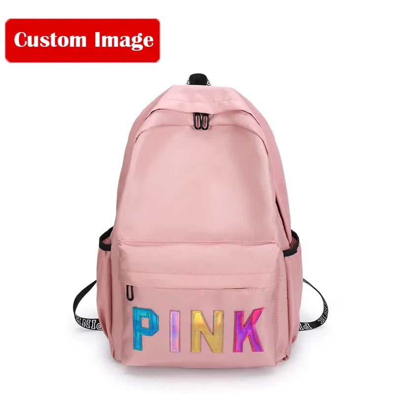 

Oem Backpack Large Capacity Waterproof Pink Backpack College Couple Travel Daypack Leisure Computer Laptop School Bag Men Women