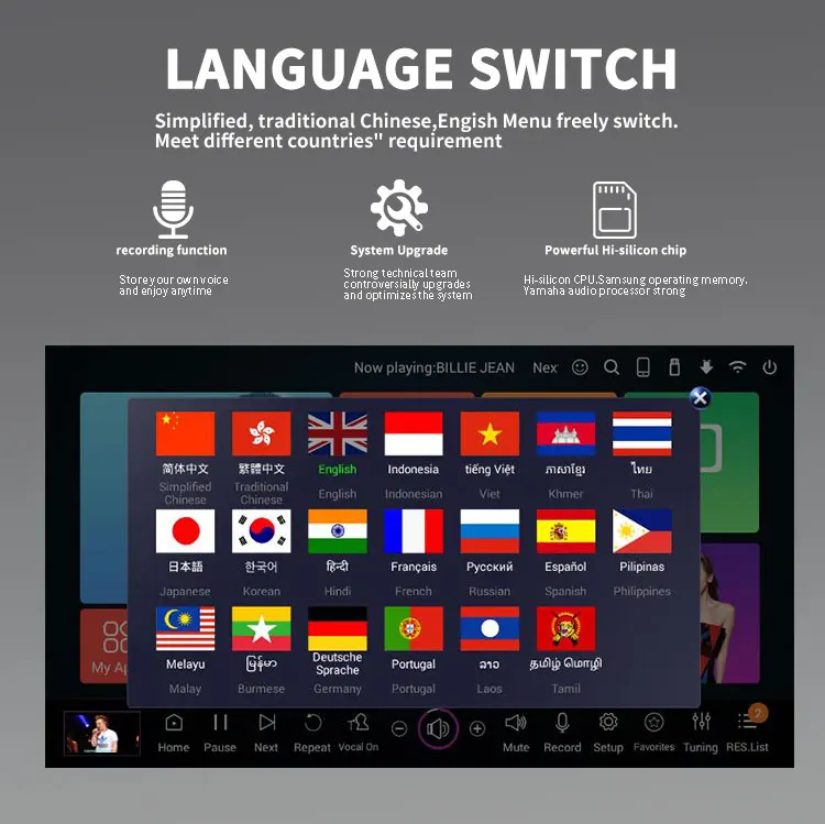 Karaoke System Machine Hdd Jukebox Player Portable Allinone Singing