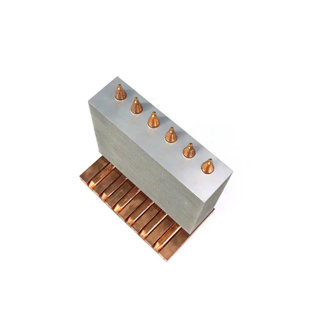 

Square Vertical Heat Sink Custom Stamping Fin Module With Heat Pipe, Customized color