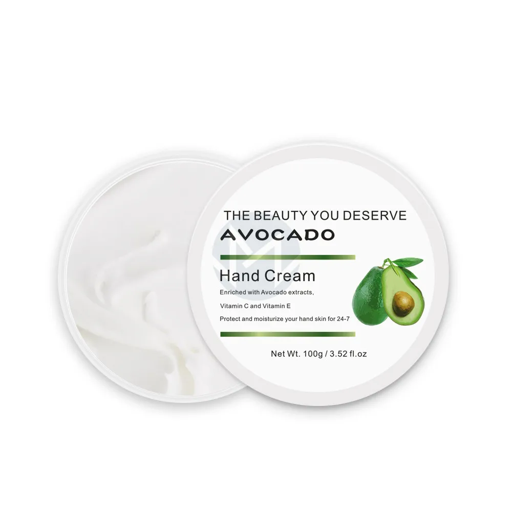 

100ml Custom Private Label Moisturizing Whitening Nourishing Repairing Avocado OEM Hand Cream