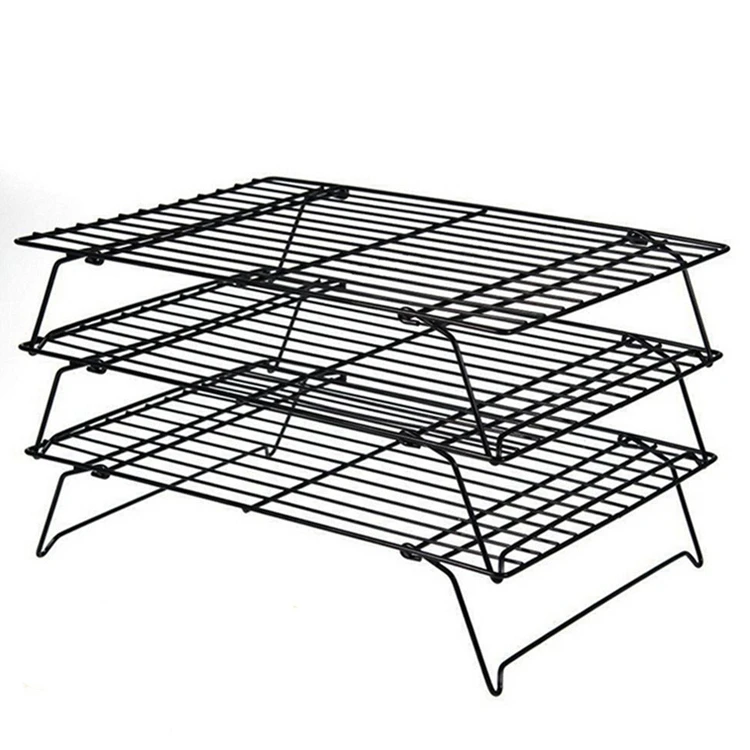 

3-Tier Stackable Bakery folding Wire Racks For Home Kitchen Baking Cooling Rack Set