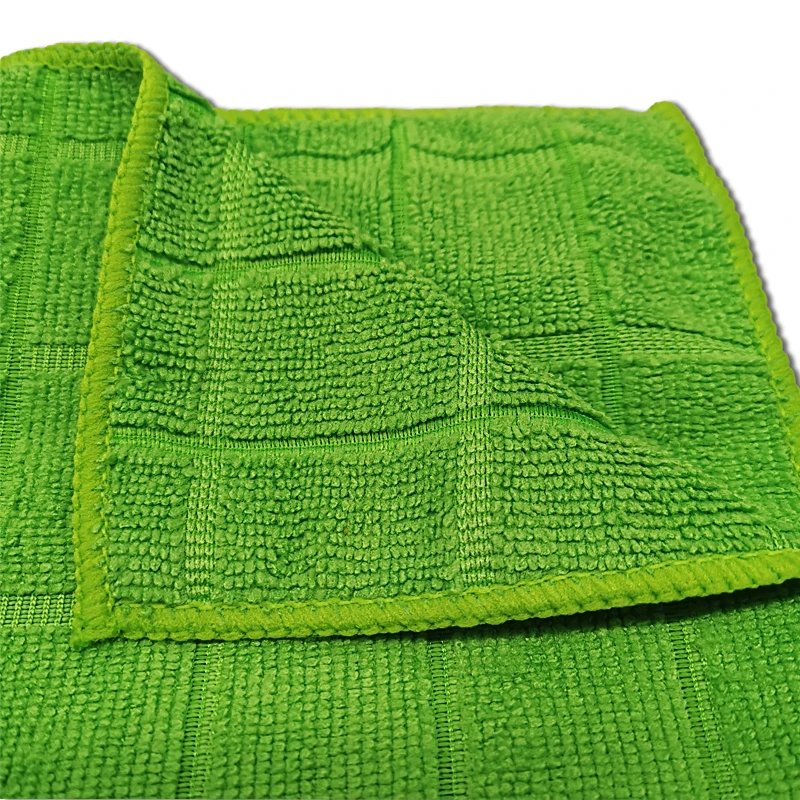 中国制造商个性化地板布超细纤维格子家居地板清洁布