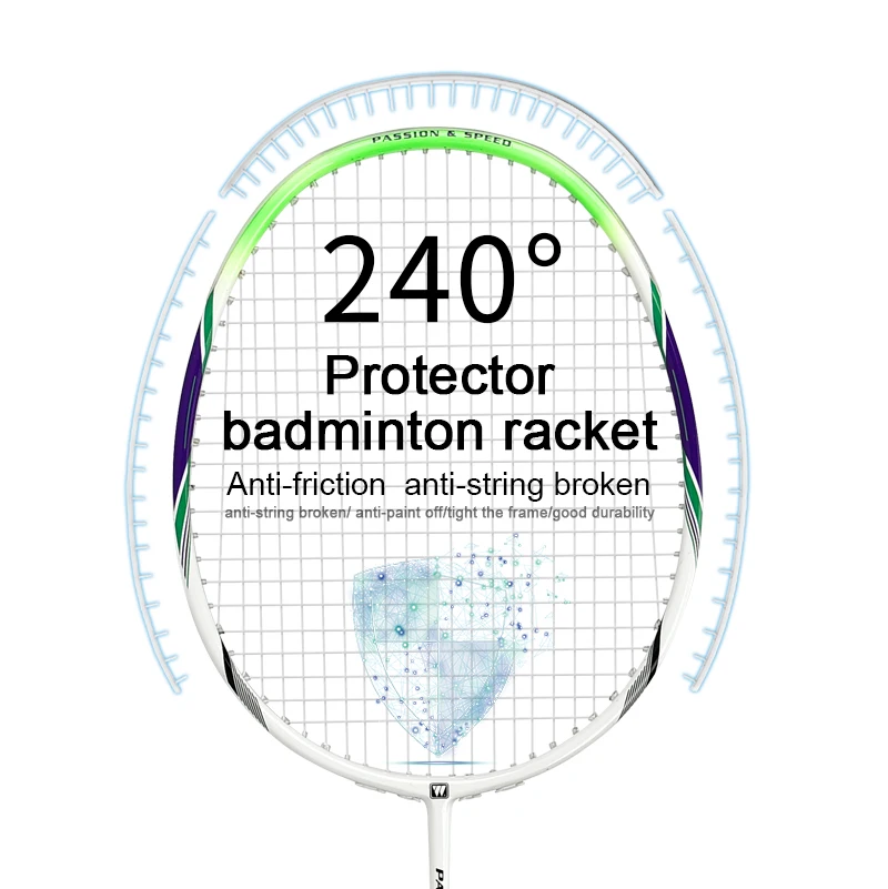 whizz S3 brand protector frame hot sale carbon composite badminton racket
