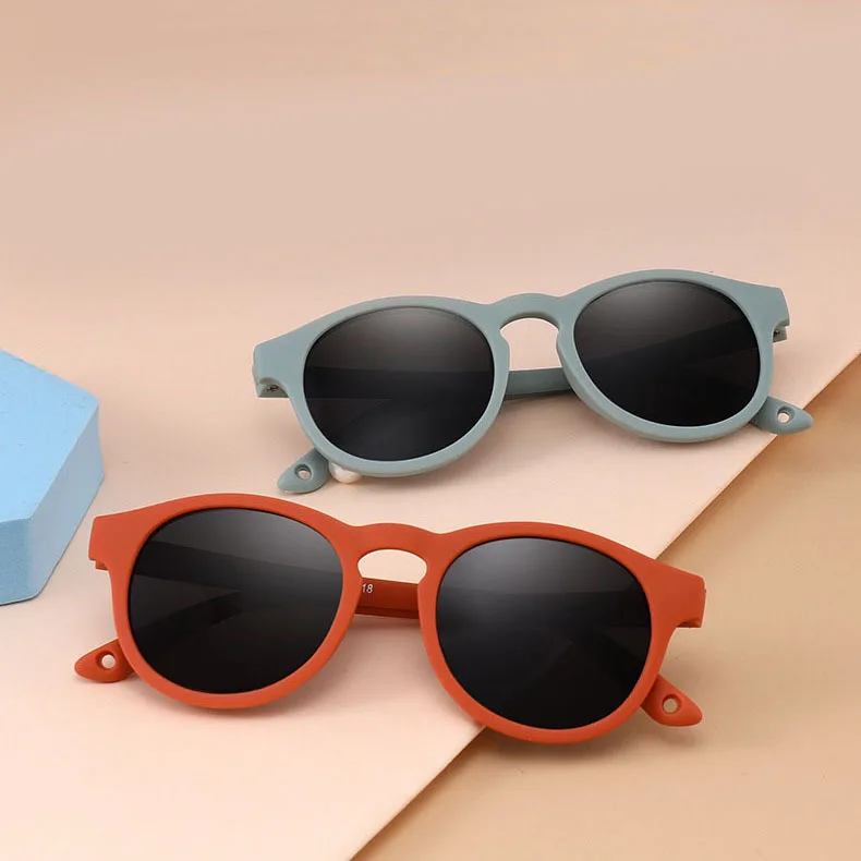 2022 New children's  Cute Retro Round Shape sunglasses boys and girls Young Kids  sunglasses 1 to 8 Years kids shades sunglasses