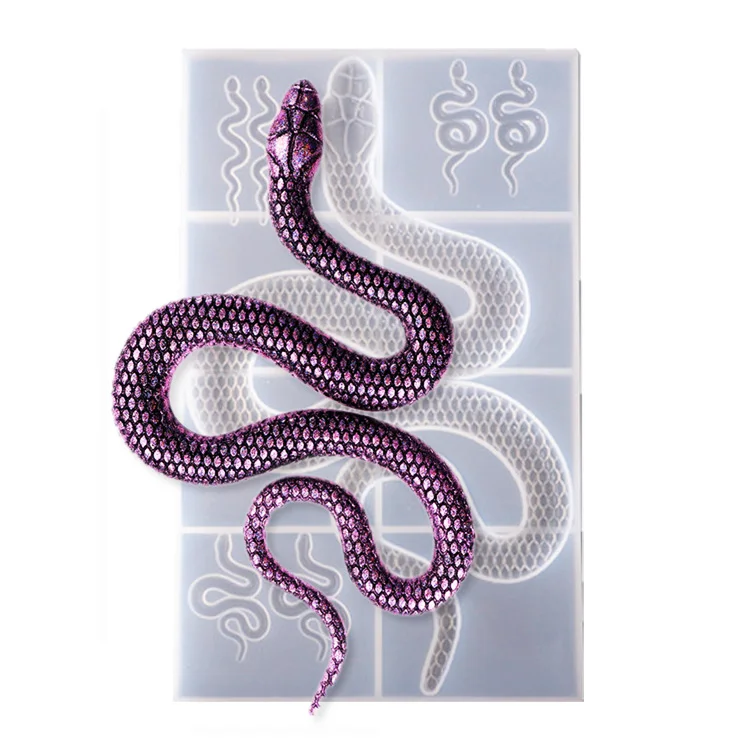 

Snake Epoxy Resin Molds, Large Animals Silicone Resin Molds for Wall Hanging, Decoration, As picture