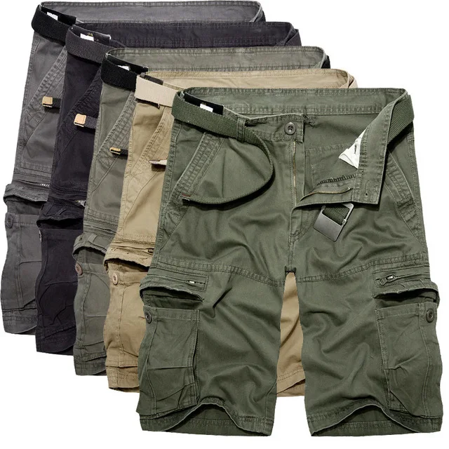 

Summer men's camouflage cargo military combat sports casual multi-pocket shorts