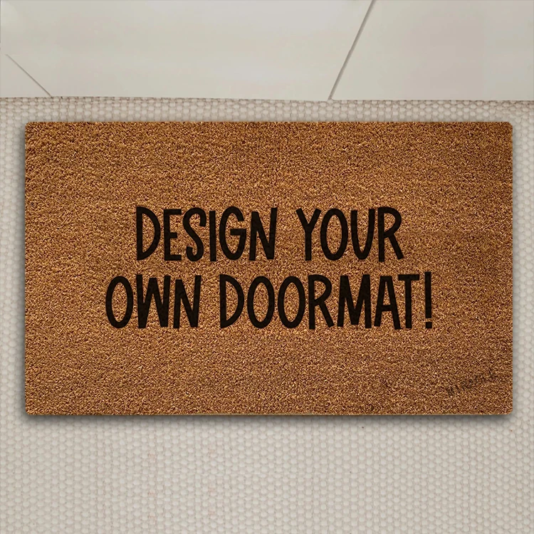 Coconut Fiber Doormat Custom Outdoor Welcome Mat Coir Pvc Back Funny Door Mat Floor Mats or Rug for House