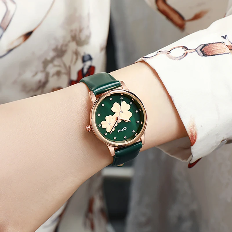 

luxury gold women fancy 3D flower wrist watches ladies relojes de lujo para mujer jam tangan wanita wristwatches