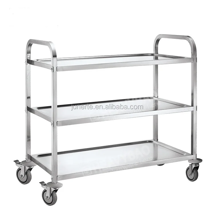 Square Tube Stainless Steel Kitchen Trolley & Heavy Duty Restaurant