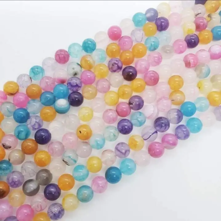 

Mixed color agate stone wholesale loose beads, Multicolor