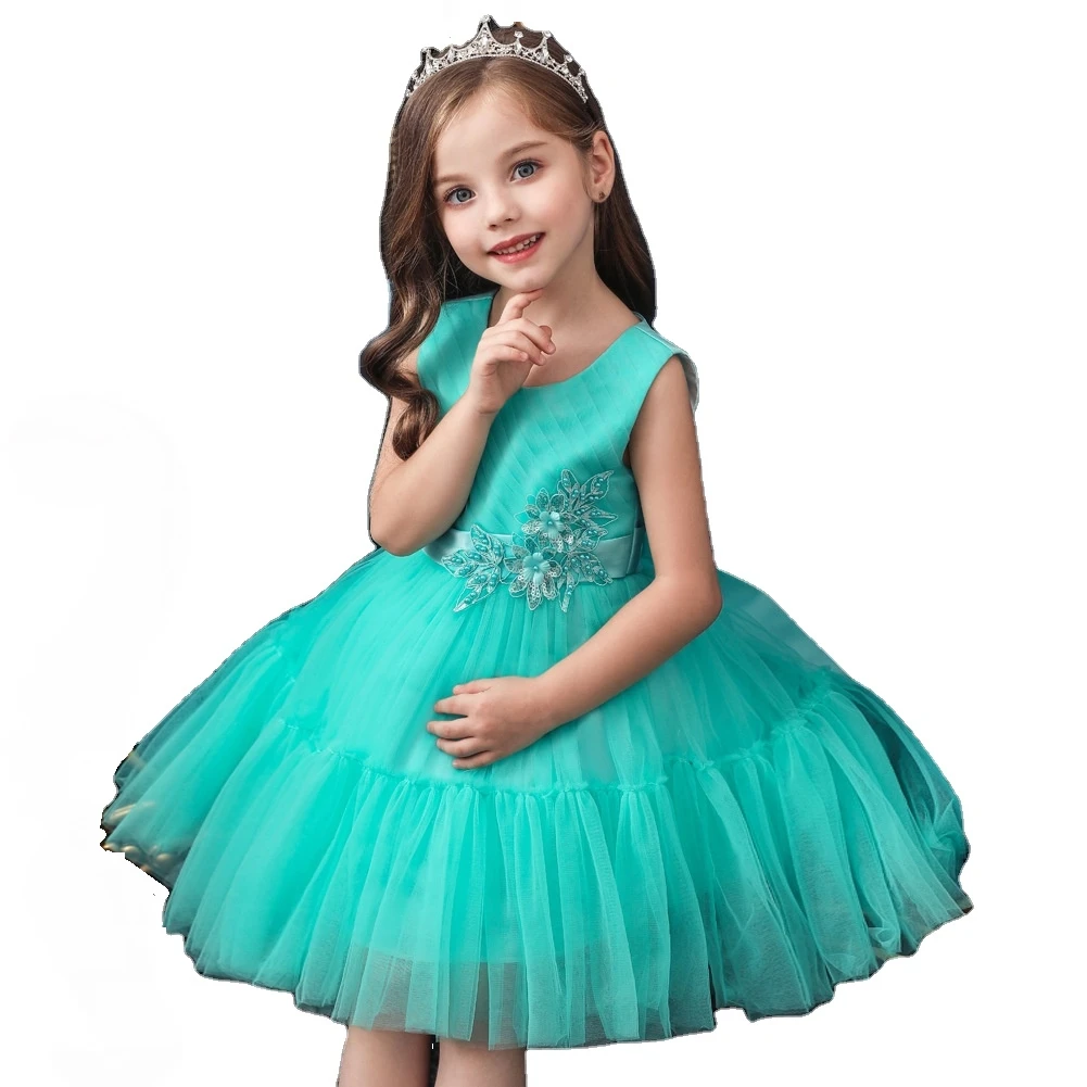 

Beautiful kids dress princess Floral girl gown evening dress baby kids party wear evening gown