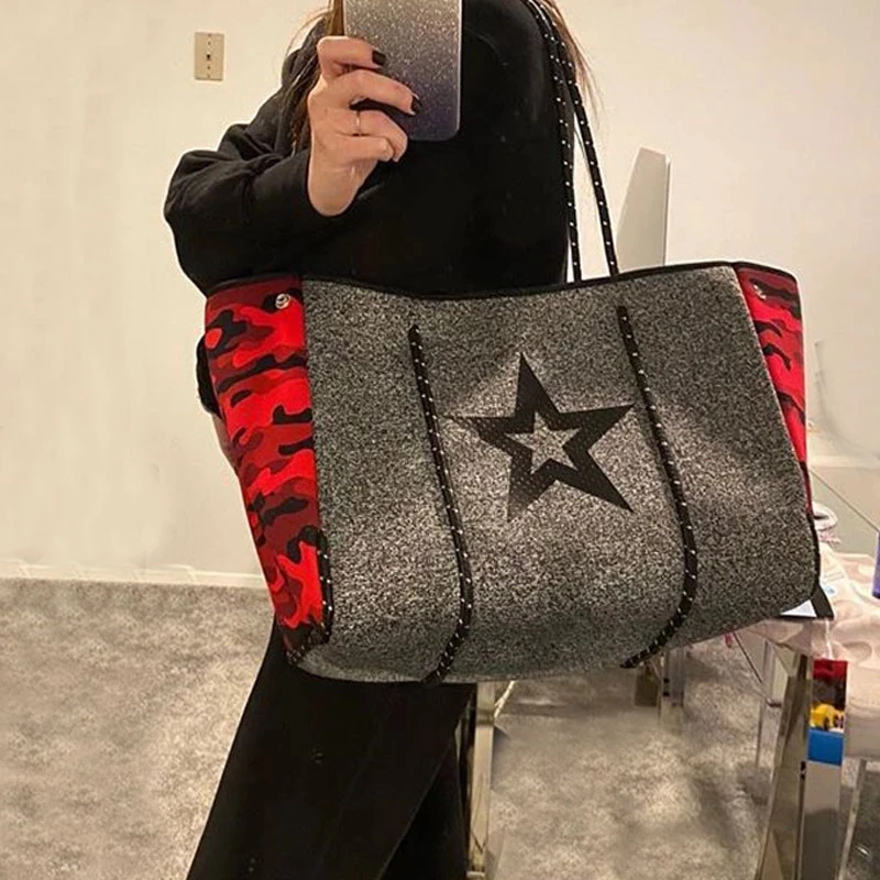 

Wholesale Fashion Beach Tote Bag Luxury Neoprene Handbags For Women