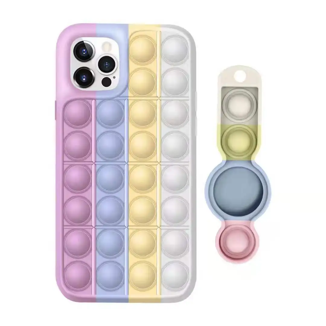 

2021 Best Selling Push Pop-Its Fidget for Iphone Relieve Stress Novel Cell Phone Case