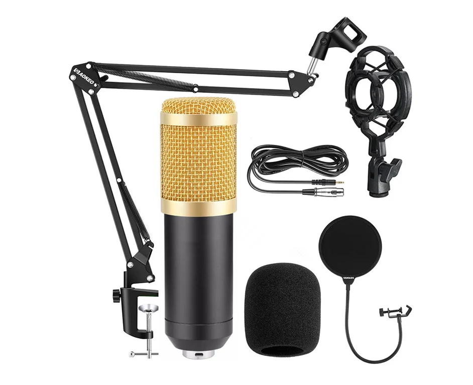

USB Microphone Kit for Computer Professional Condenser Microphone Set with Adjustable Mic Arm Stand for YouTube Video Steaming