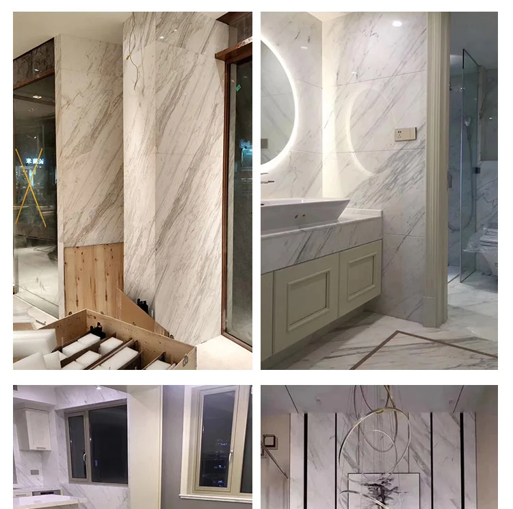 White marble tiles Cheapest China Manufacture Volakas white Factory marble Price Polished Surface slab marble