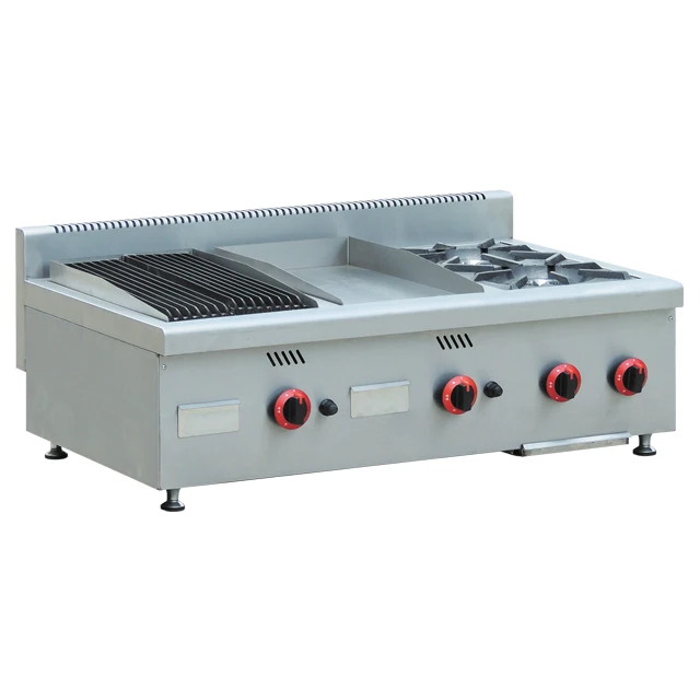 Tabletop Cooking Range Stainless Steel Griddle Gas Lava Rock Grill - China  Griddle, Kitchen Equipment